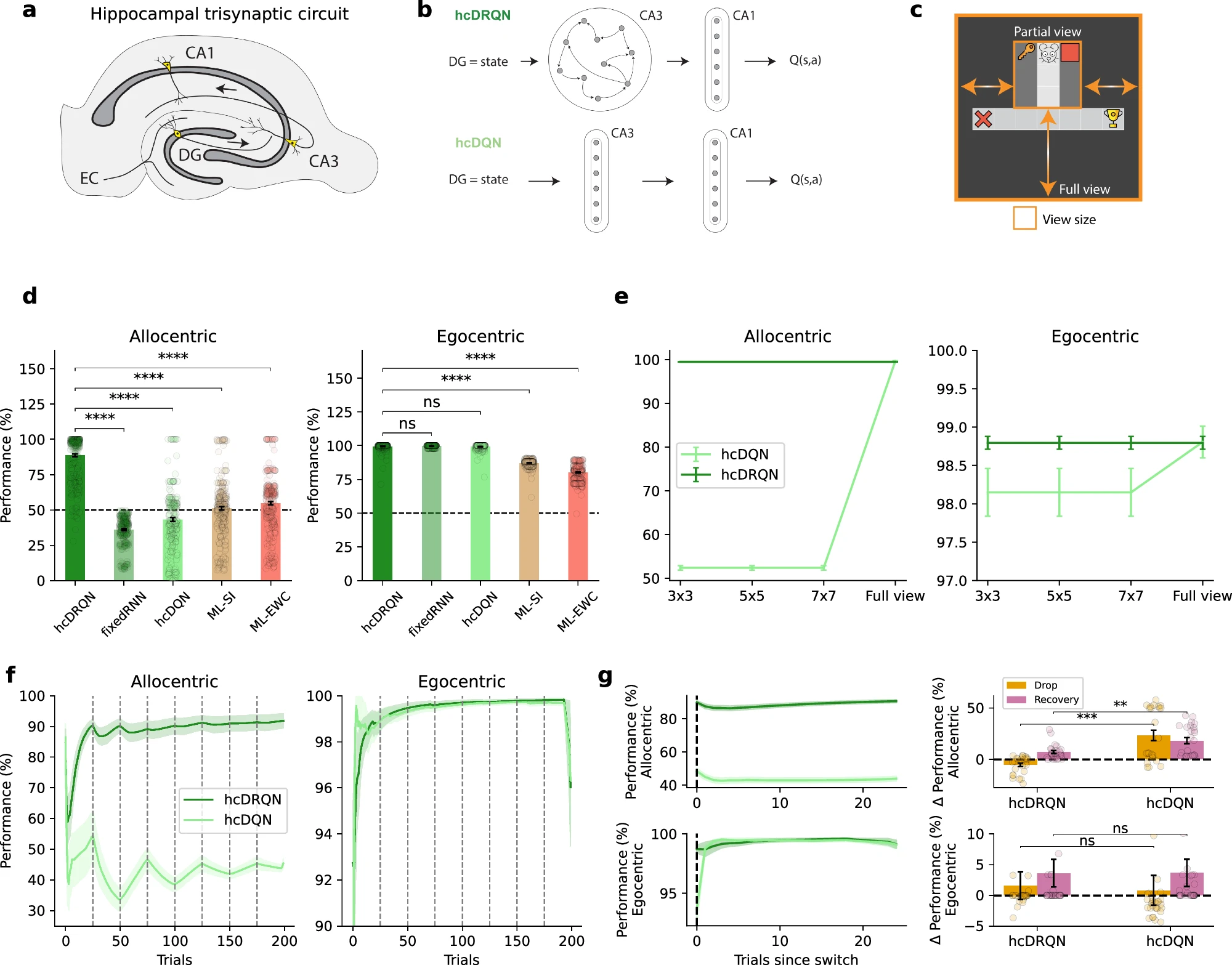 Hippocampus supports multi-task reinforcement learning under partial observability